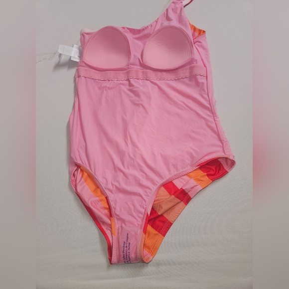 Mothcloth Size Medium One-Shoulder Striped Swimsuit - Picture 8 of 9